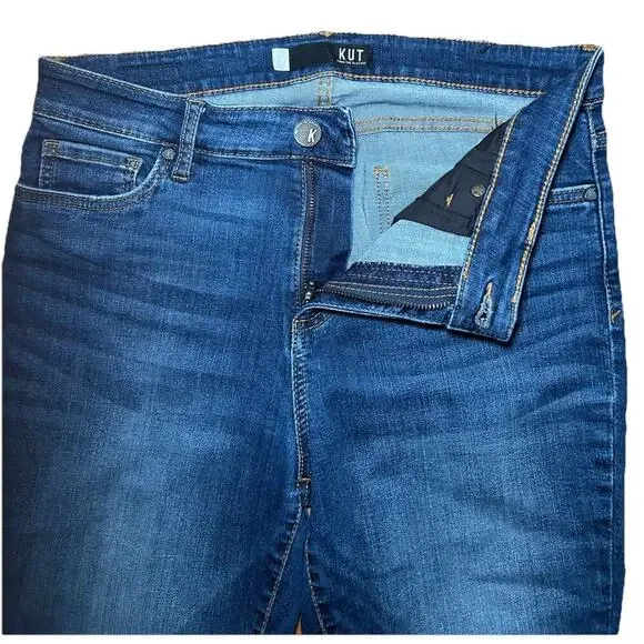 Kut From The Kloth Donna High Rise Ankle Skinny Jeans Women’s Size 8 Dark Wash - Picture 5 of 10
